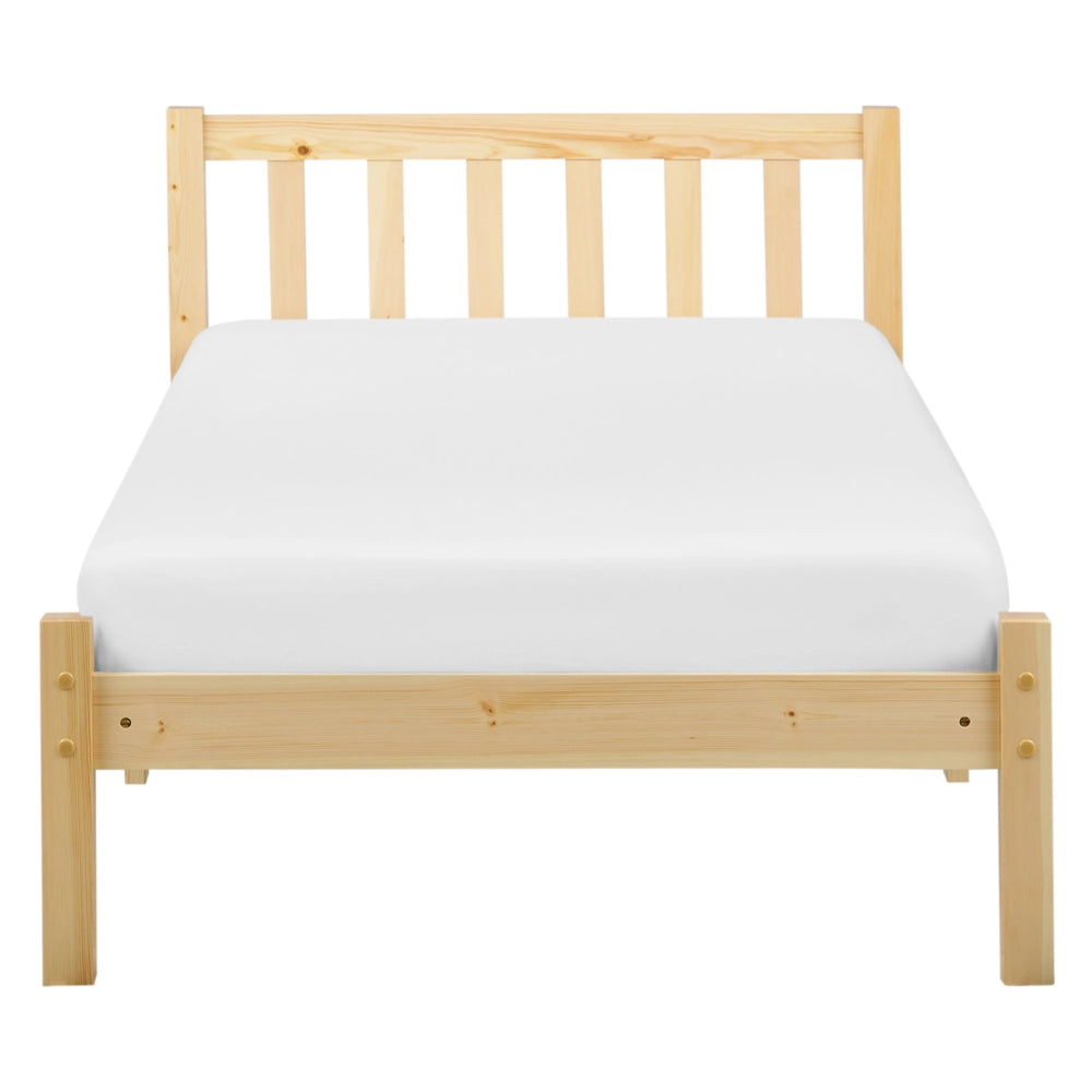 Letto singolo in legno di pino chiaro 90 x 200 cm rete a doghe