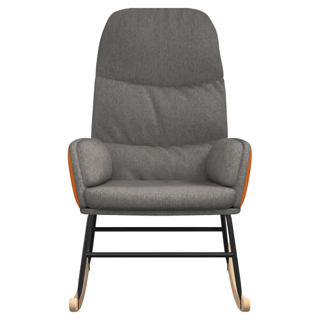 Sedia a Dondolo Grigio Chiaro in Tessuto CFW8120586