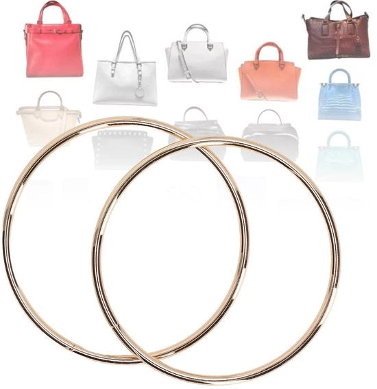 Maniglioni per Borse con Finestra Ronde - Materiale in Acciaio - Alta Durezza - Resistente - Decorazioni per Fai da Te