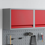 Armadio per attrezzi a parete con porta a gas rossa, 50x25x35 cm