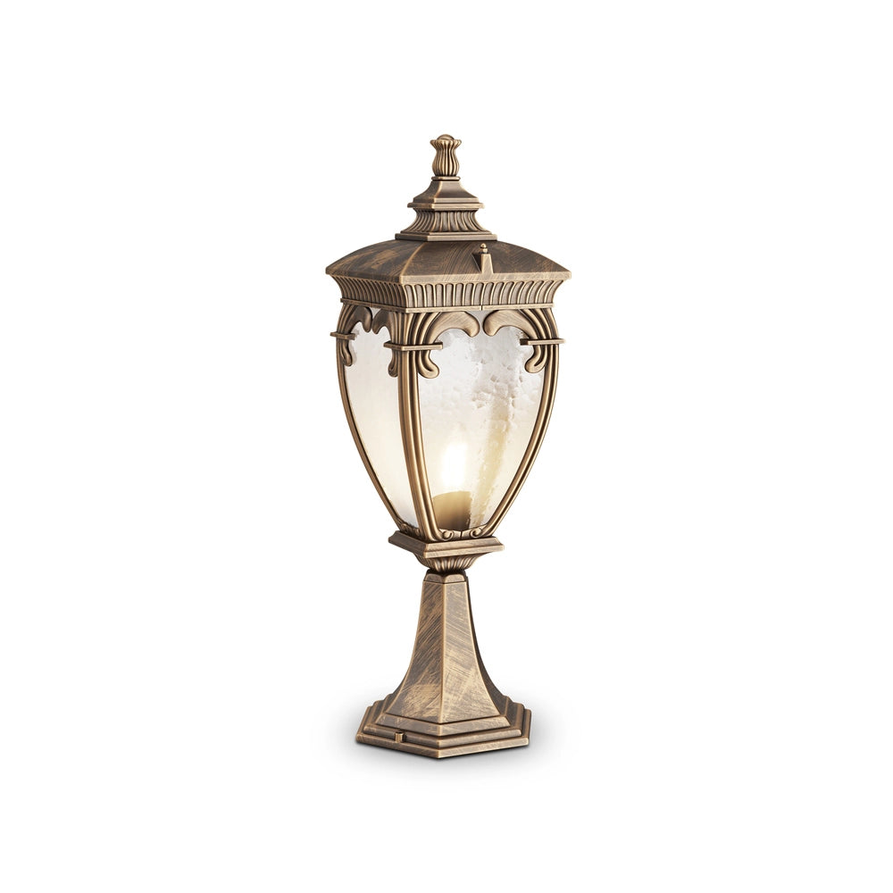 Lampada Da Terra Classica Da Esterno Alluminio Oro 1 Luce E27 60W Ip44