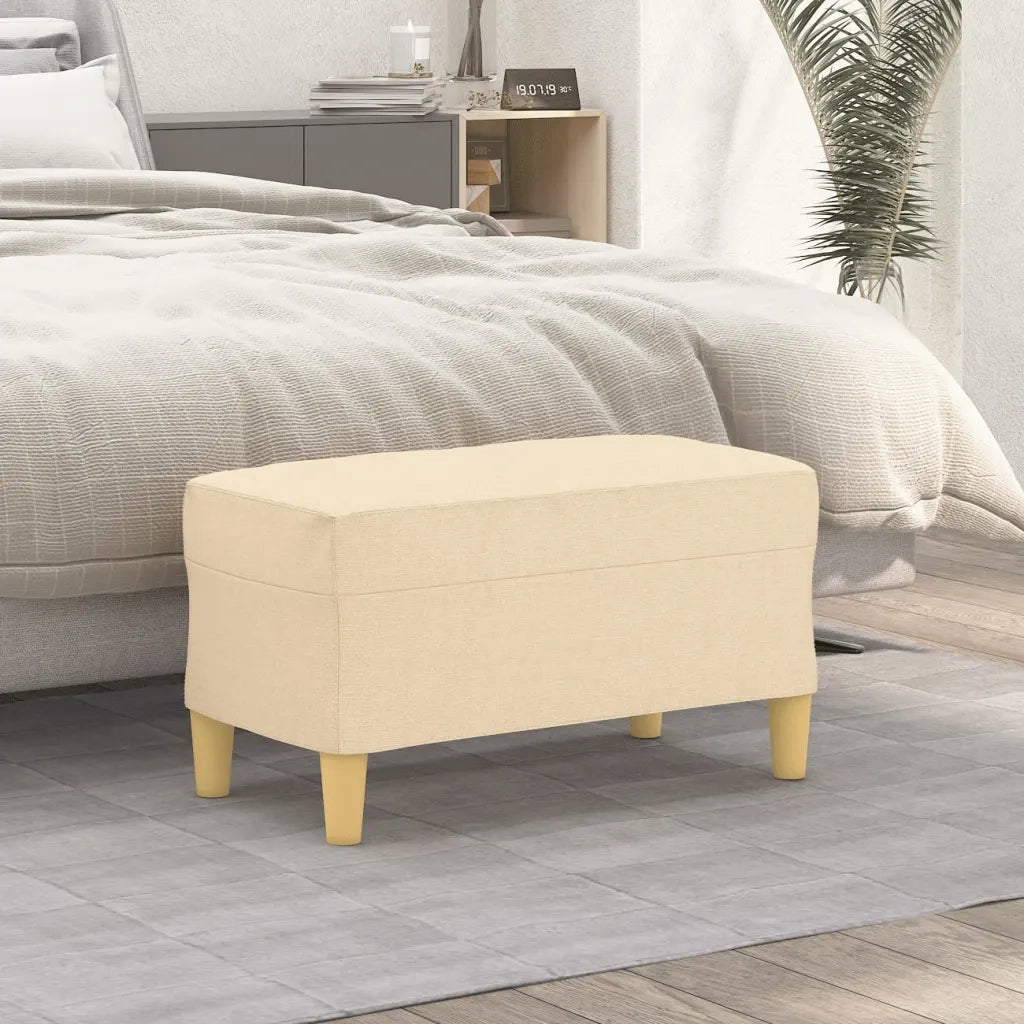Panca crema 70x35x41 cm in Tessuto CFW7818215