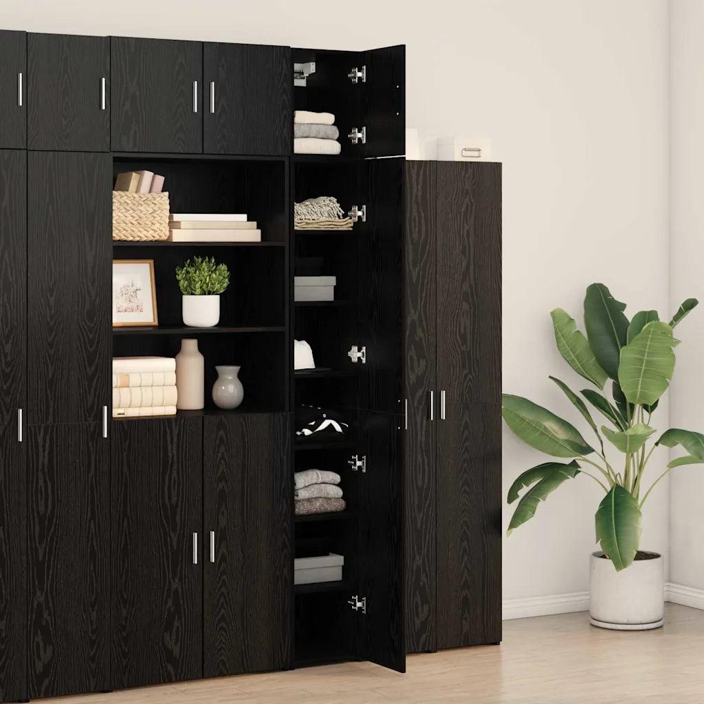 Armadio 2 pz Rovere Nero 30 x 42,5 x 225 cm CFW7000019