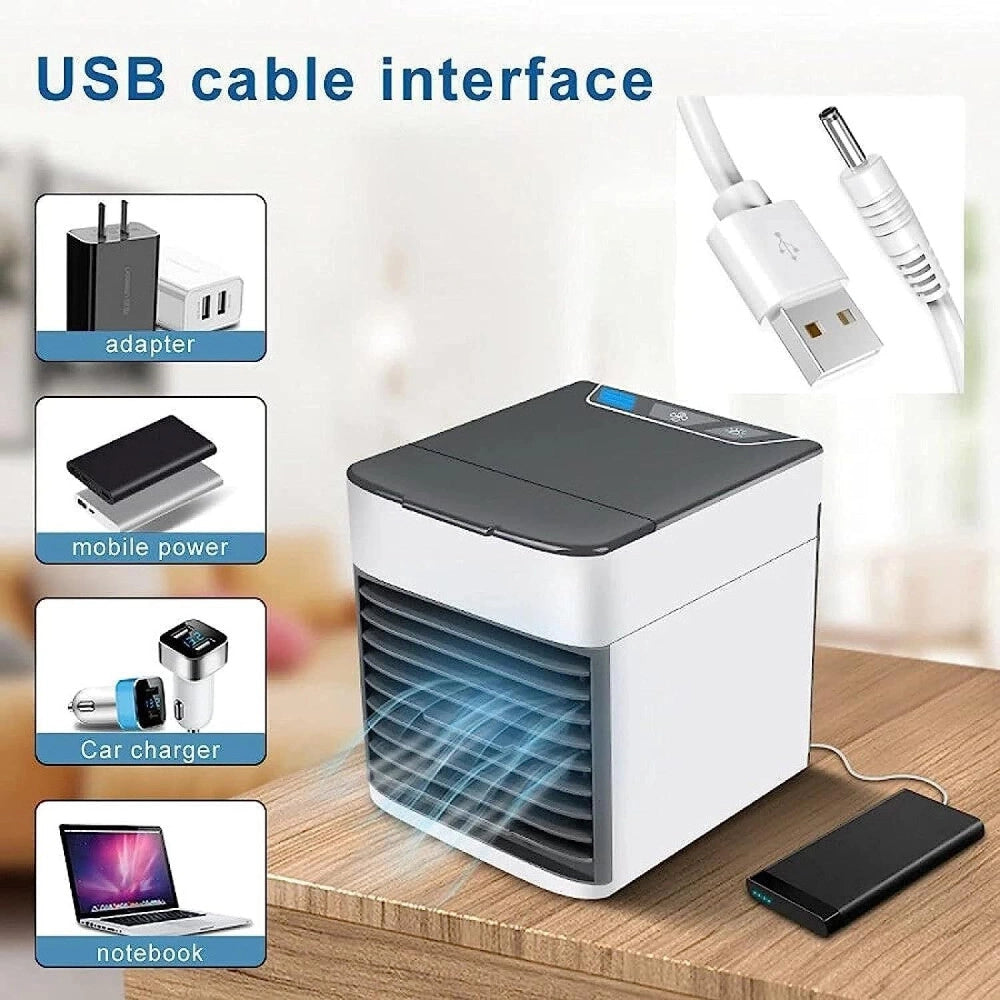 Trade Shop - Mini Condizionatore Portatile Deumidificatore A Ghiaccio Usb Ventilatore X Auto -