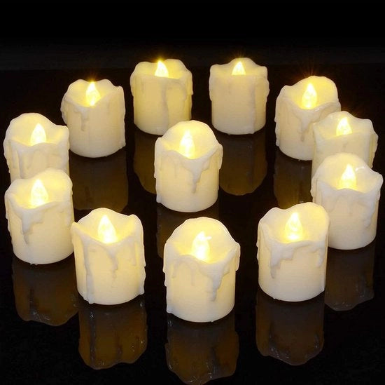Lampade a LED senza fiamma con effetto fiamma batterie alimentate con 6 ore timer per decorazioni di festa, casa e holiday - 4,3 cm alta versione