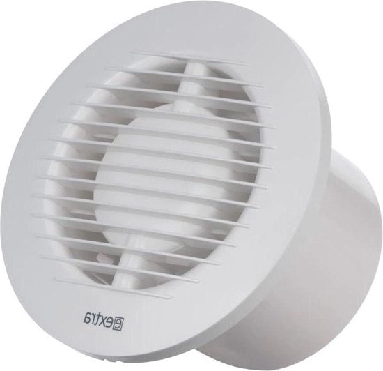Ventilatore per la stanza da bagno in bianco, silenzioso, aspirante, diametro 100mm - ventilatore per la stanza da bagno - ventilatore per la parete, ventilatore per la toilette, garage, cucina
