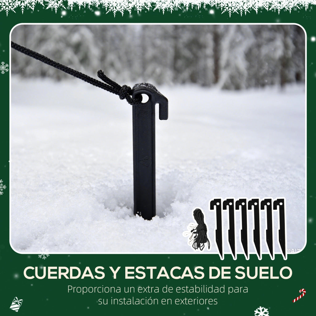 Babbo Natale Inflabile 150 cm con Reno e Pupazzo di Neve Luci LED ¨C Minimal ¨C Grigio per Giardino