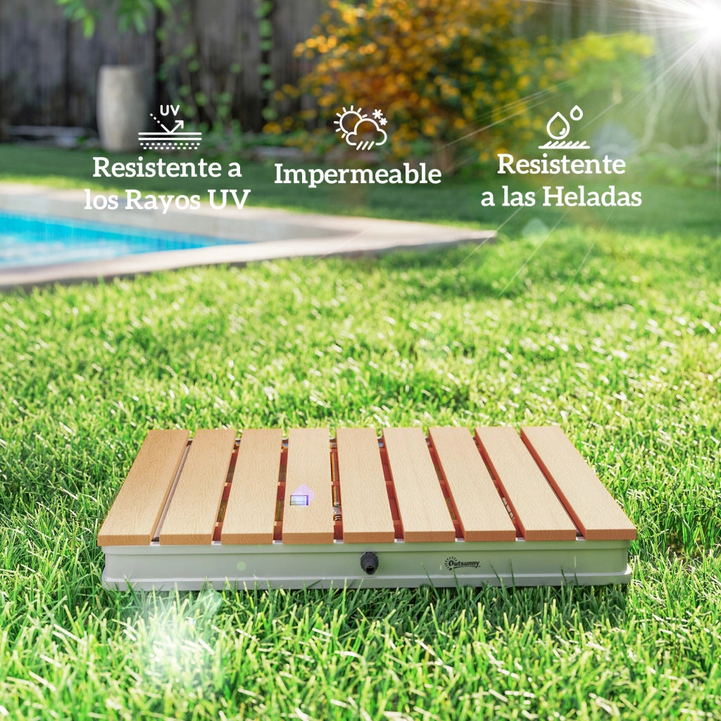 Doccia da giardino a pavimento 70,5x55 cm con getto fino a 4 m ¨C zephmum ¨C struttura in alluminio resistente ai raggi UV