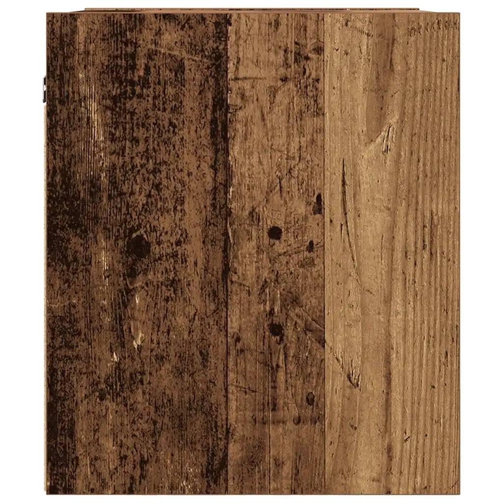 Set di 2 Comodini | Armadio da Notte | Mobiletto da notte a Muro Legno Antico 38x34x40 cm