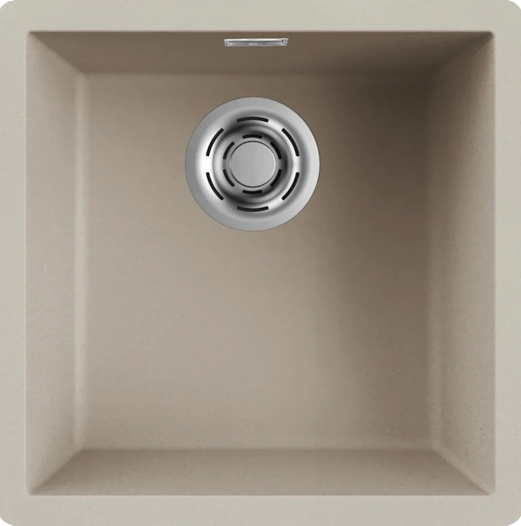 Lavello ZEN 102 45,6X45,6 1 vasca CHAMPAGNE 95