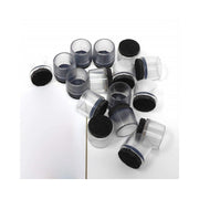Trade Shop - 8 Tappi Gamba Sottosedie Feltrini Plastica Rotondo Antiscivolo 22-26mm Graffi -
