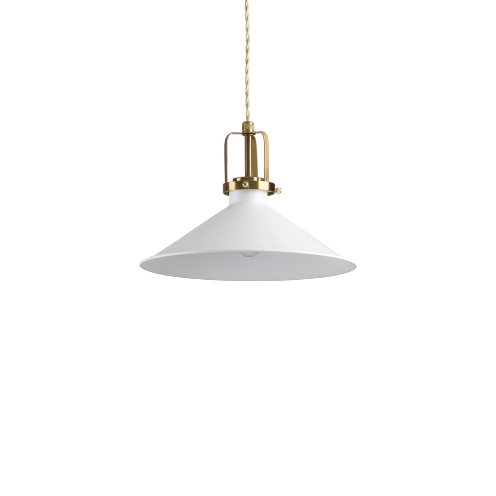 Sospensione Industrial-Minimal Eris-3 Metallo Bianco 1 Luce E27