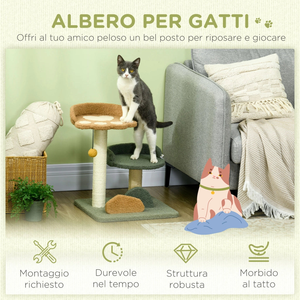 Letti per Gatti con Pallina e Rivestimento in Velluto ¨C zephmum ¨C 43x39x52cm