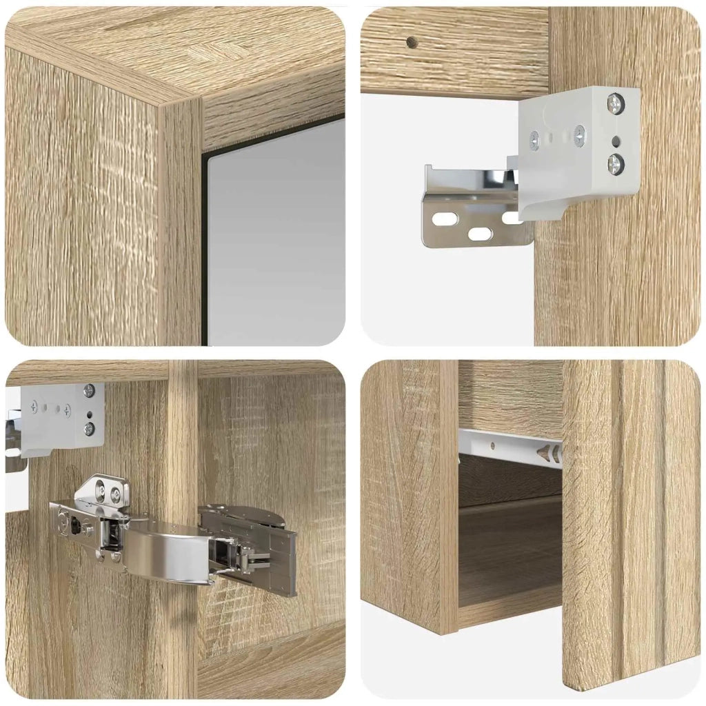Set di Armadi da Bagno 4 pcs Rovere Sonoma Legno ingegnerizzato 3406617