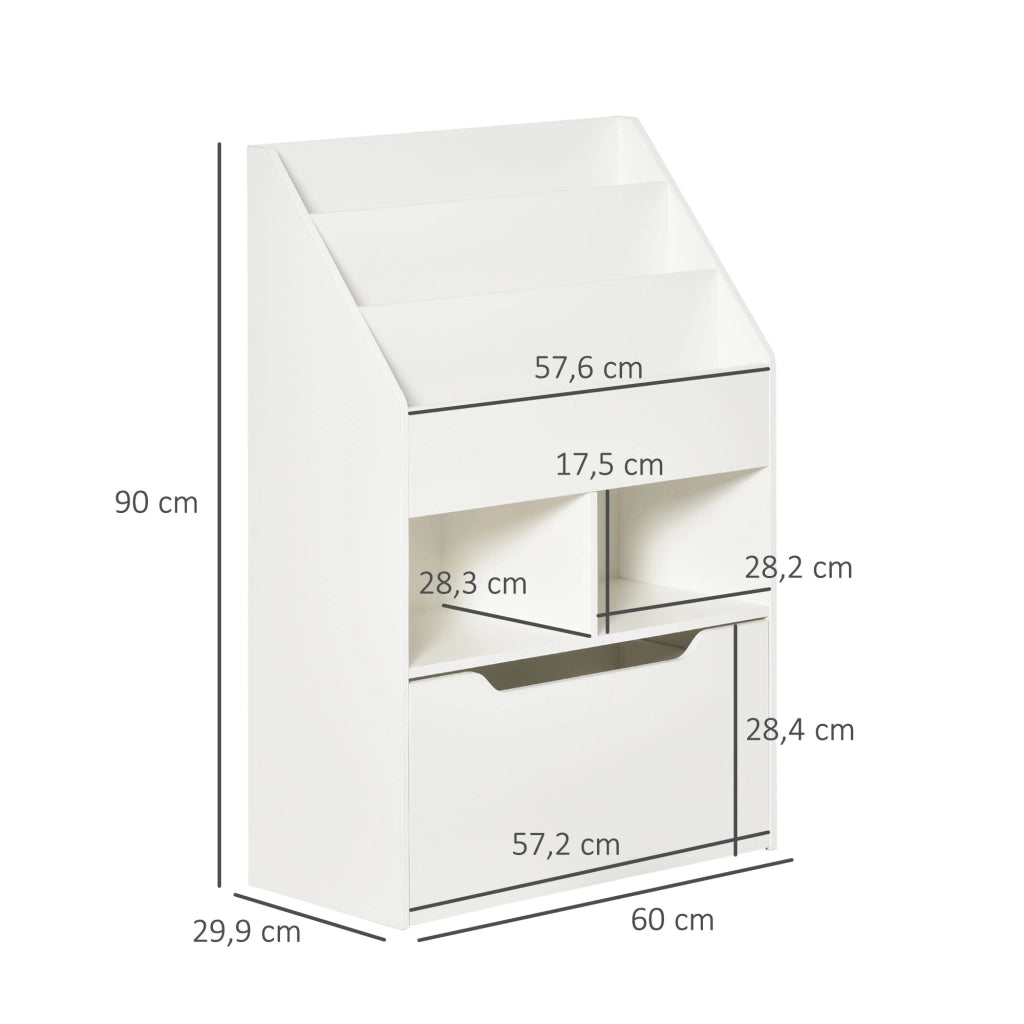 Libreria con cassetti e ripiani ¨C zephmum ¨C Bianco 80x30x180