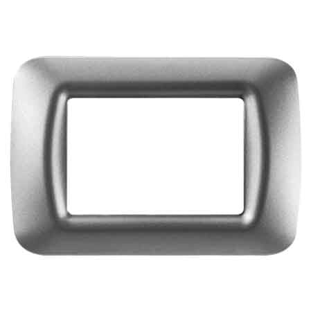 PLACCA COPRINTERRUTTORI IN TITANIO METALLIZZATO 'SYSTEM' 3 posti - GEWISS