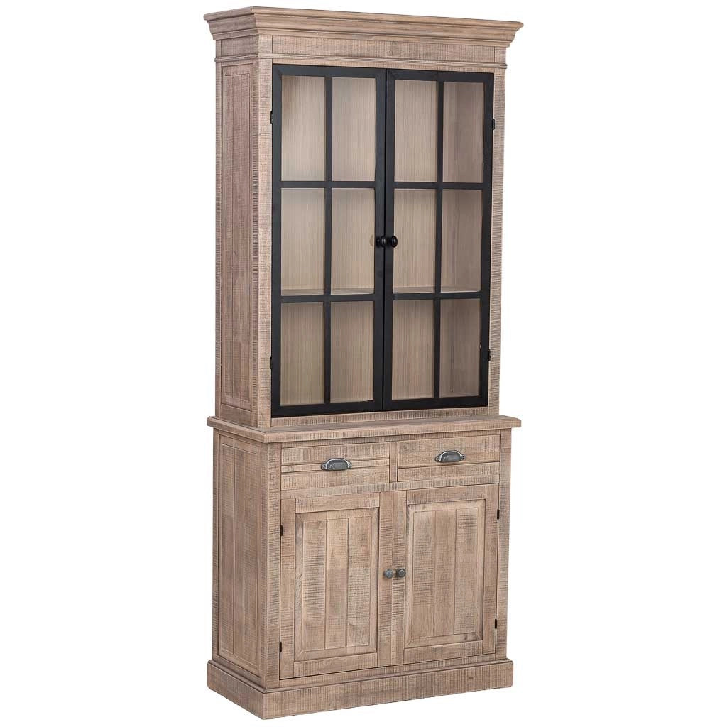 Vetrina in legno marrone 87x40x198h cm