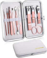Set di Manicure da 10 Pezzi Set di Pedicure Scissor per Unghie Strumenti per Cura delle Unghie Clipper per Unghie Custodia per Viaggio Kit di Bellezza (Bianco)