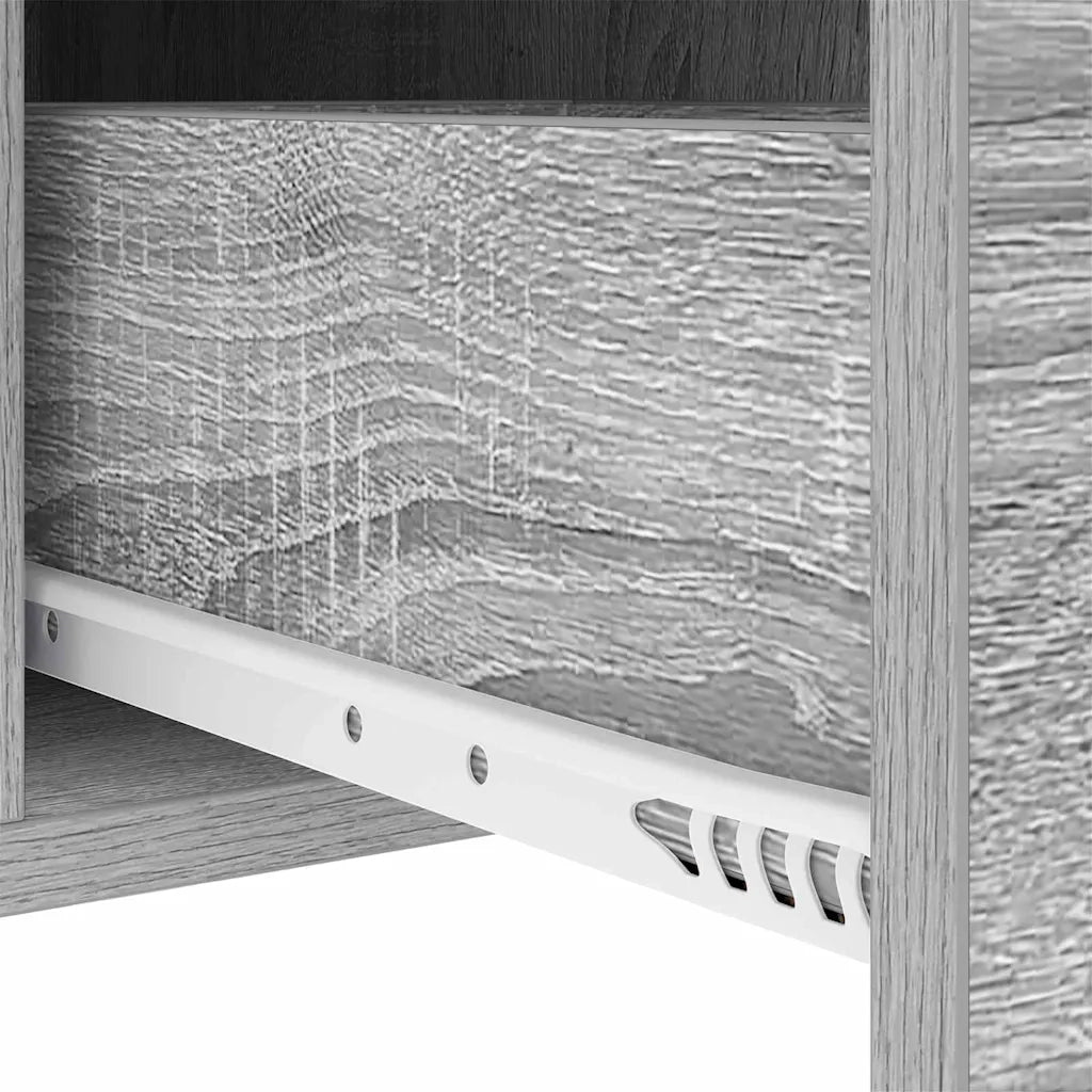 vidaXL Armadio da Notte con cassetto Grigio sonoma 30 x 48 x 61 cm