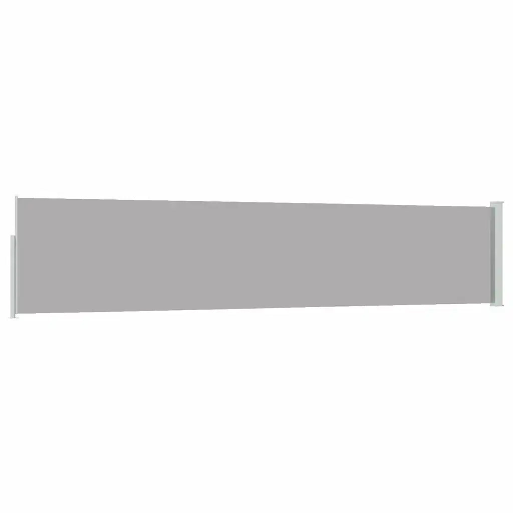 Tenda Laterale Retrattile per Patio 100x500 cm Grigio 48386