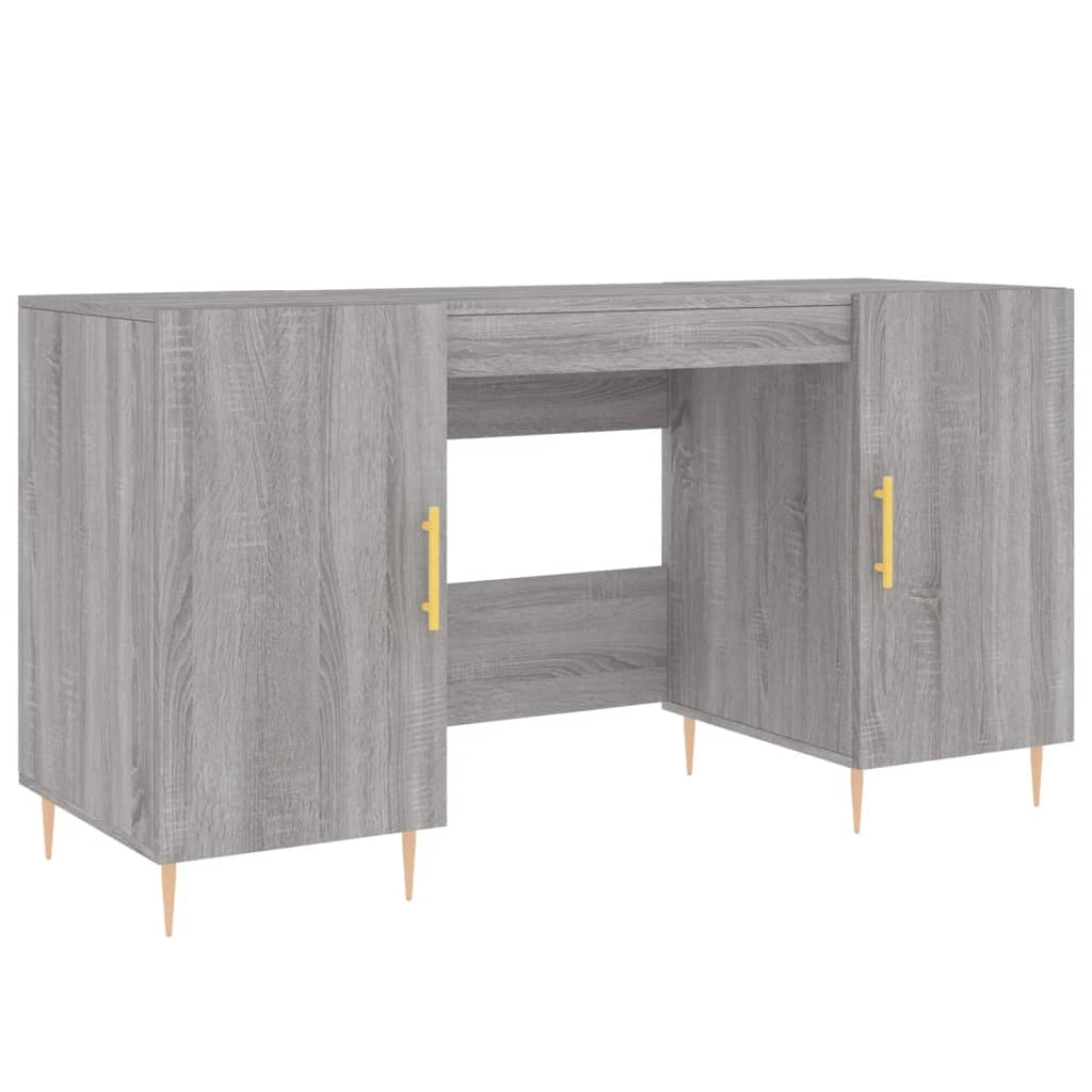 Scrivania Sonoma postazione computer mobile per computer scrivania da studio 140 x 50 x 75 cm legno ingegnerizzato grigio 02_0023953