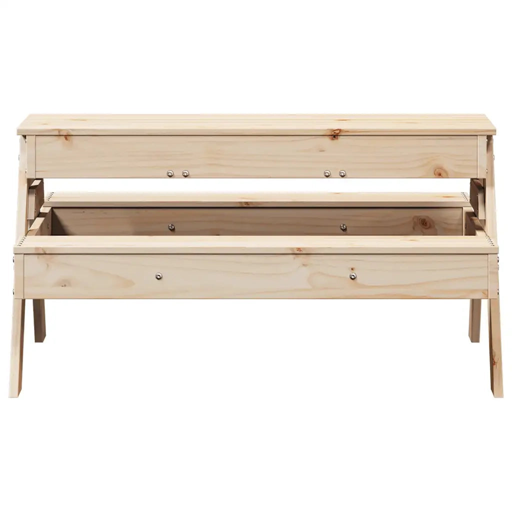 Tavolo Picnic con Sabbiera per Bambini Legno Massello di Pino 832592