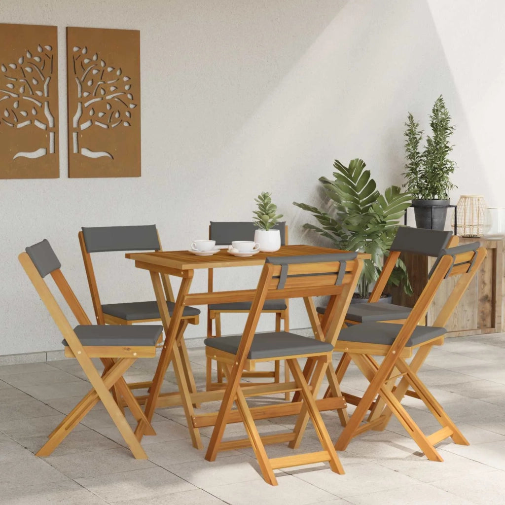 Sedie Bistro da Giardino 6 pcs Grigio Scuro 40 x 53 x 80 cm