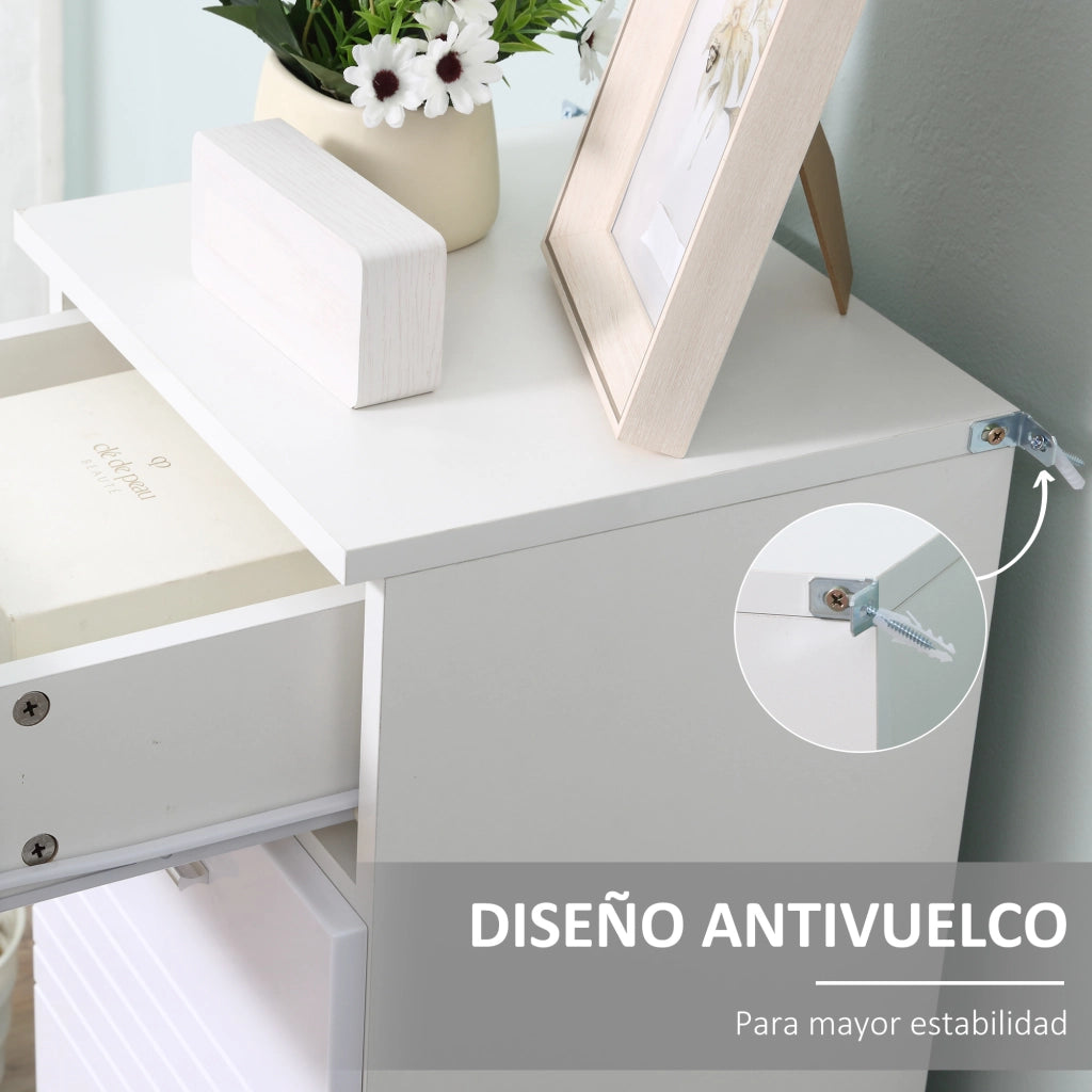 Mobiletto da Bagno con Anta, Cassetto e Ripiano Regolabile ¨C zephmum ¨C Bianco 35x30x77,5 cm