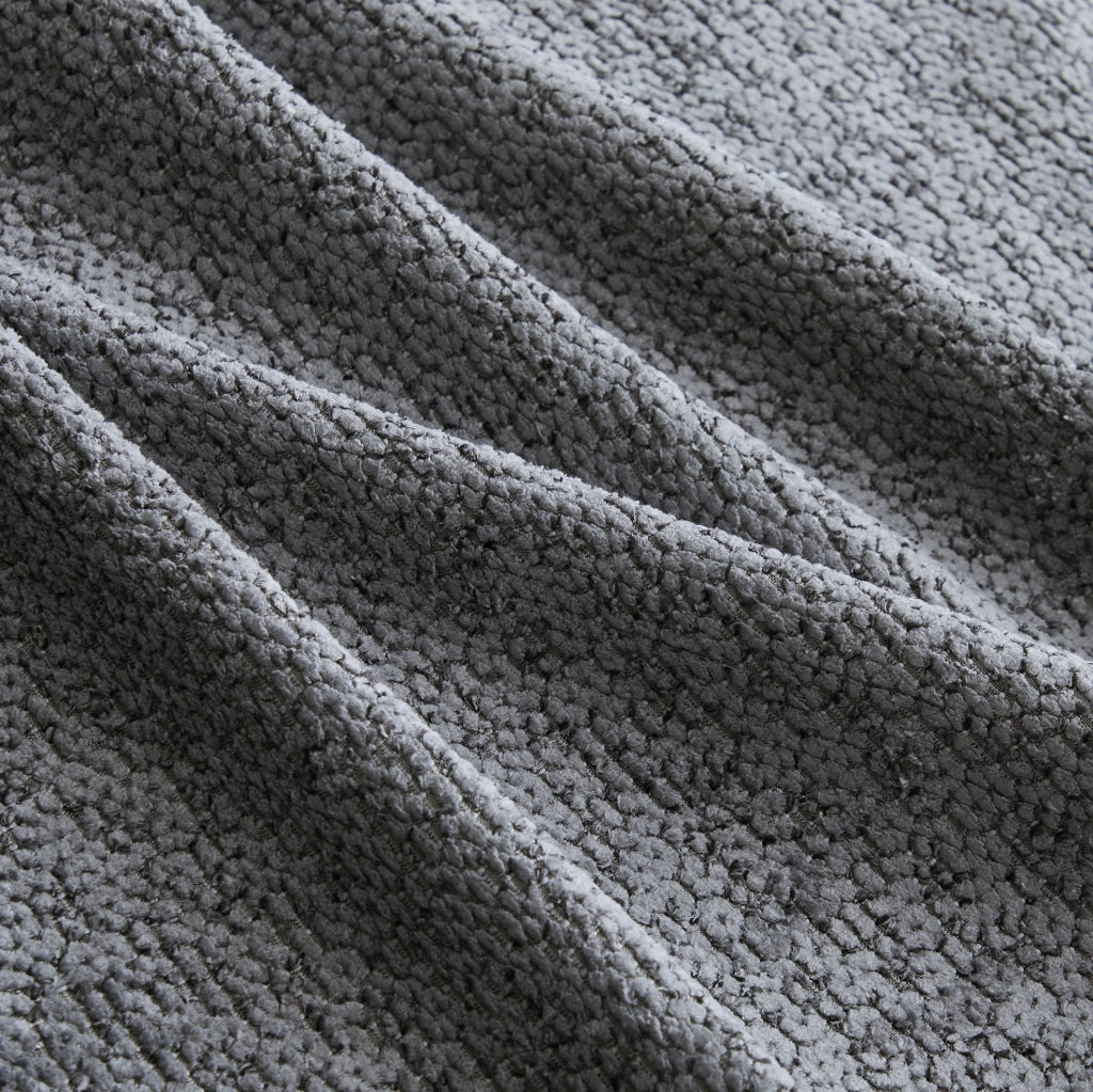 Pouf Brravo in Pile Granular Grigio per Soggiorno