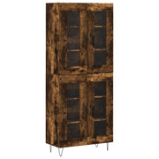 Credenza | Madia | Buffet da pranzo | Armadio da pranzo Rovere Fumo 69,5x34x180 cm in Legno Multistrato