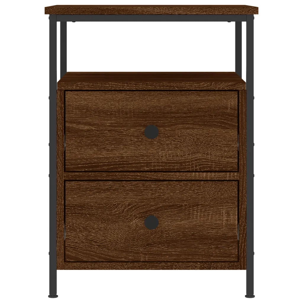 Comodino Rovere Marrone 44x45x60 cm in Legno Multistrato 826011
