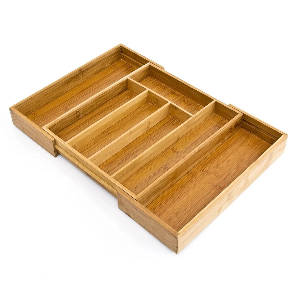 Organizer per cassetti da cucina in bambù regolabile da 5 a 7 scomparti 4313028