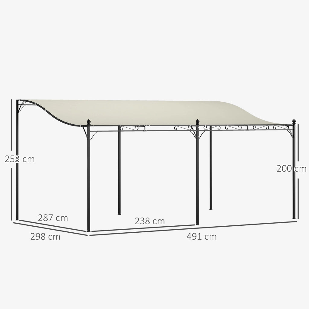 Pergola da giardino ¨C zephmum ¨C colore cremewei? 3x5 m