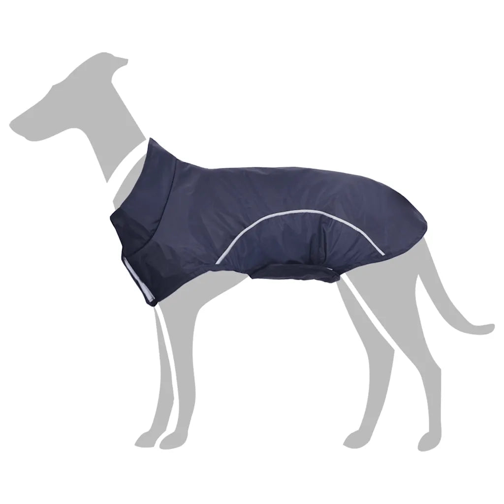 vidaXL Impermeabile per Cani con Strisce Riflettenti Poliestere S