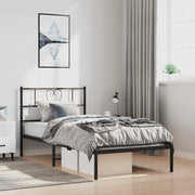 Giroletto con Testiera in Metallo Nero 100x190 cmcod mxl 78780