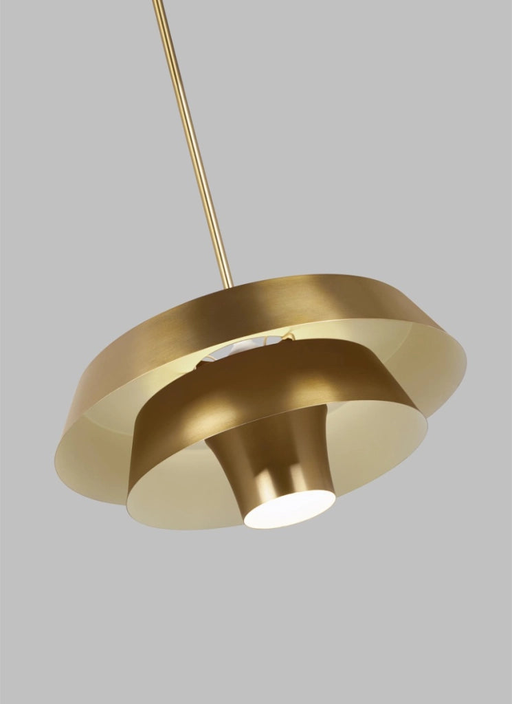 Lampada a sospensione Brisbin ottone ossidato Feiss E27