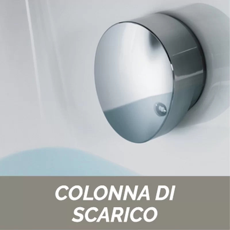 Vasca idromassaggio 140x140 con rubinetteria bordo vasca angolare serie cipro