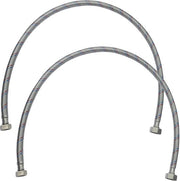 Serpentina Flexibile per Sanitari 800 mm - 1/2" femmina/3/8" femmina - In Rame Tessuto - Per Rubinetto Sanitario - Massima Temperatura 90 °C - Serpentina per Acqua