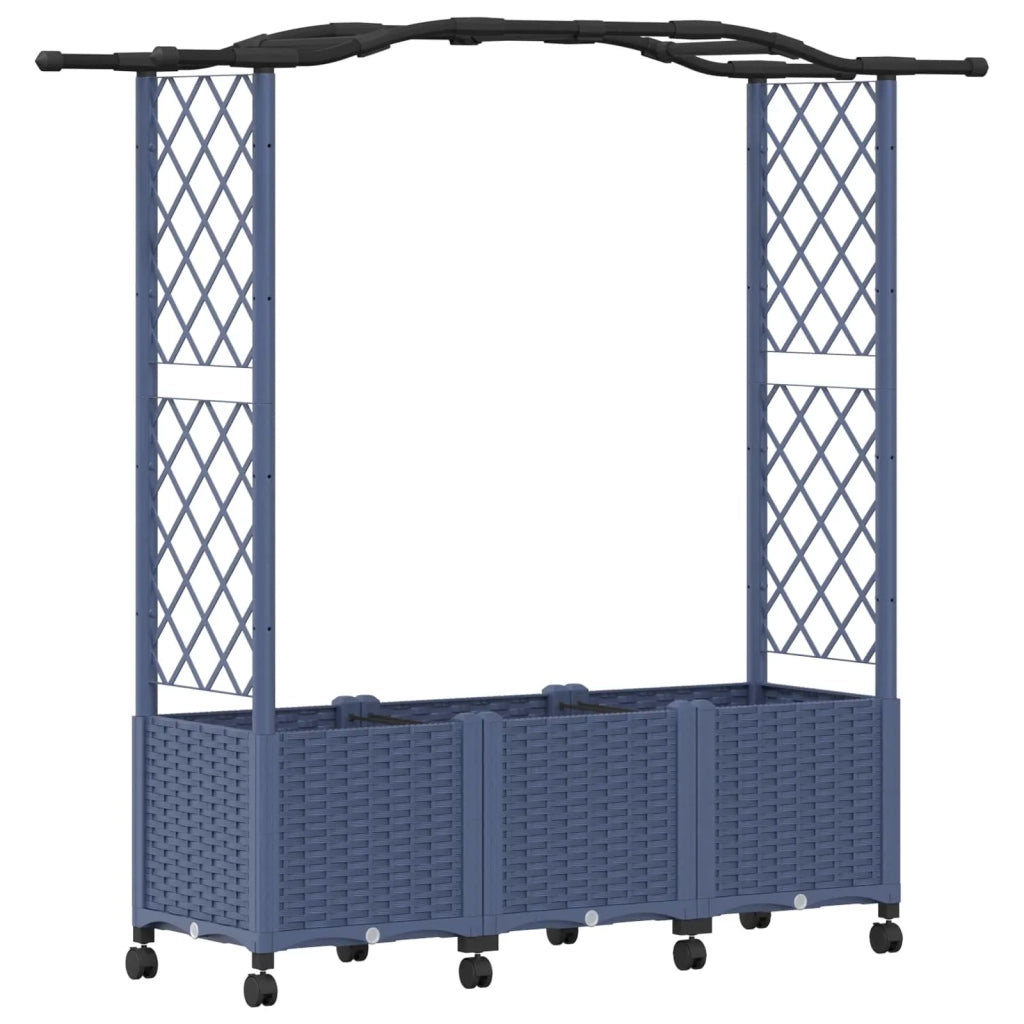 Letto Rialzato con Griglia e Tetto Grigio 164 x 40 x 144 cm PP 3423102