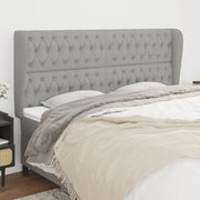 Testiera ad Orecchio Grigio Chiaro 203x23x118/128 cm in Tessuto 3118314