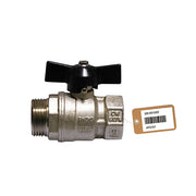 VALVOLA A SFERA MF CON FARFALLA  F-BRICO- 3/8 DN 10  PN 64 Farf. Nera- FAIDF- pezzi 1