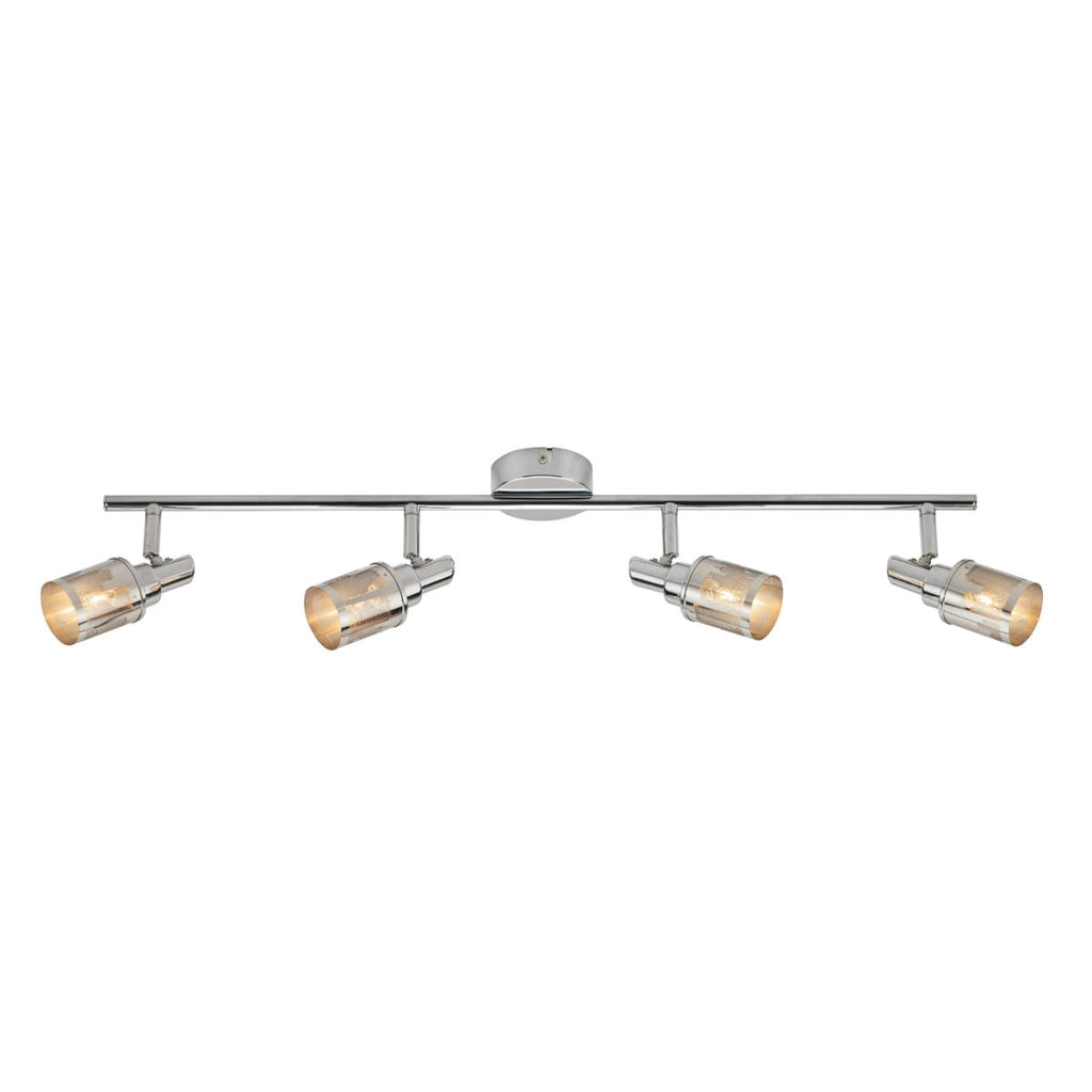 Plafoniera Italux Kastor LED cromata 4 luci G9 80cm