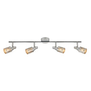 Plafoniera Italux Kastor LED cromata 4 luci G9 80cm