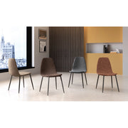 Sedia in similpelle Brigitte 44cm X 50cm H 84cm Stones