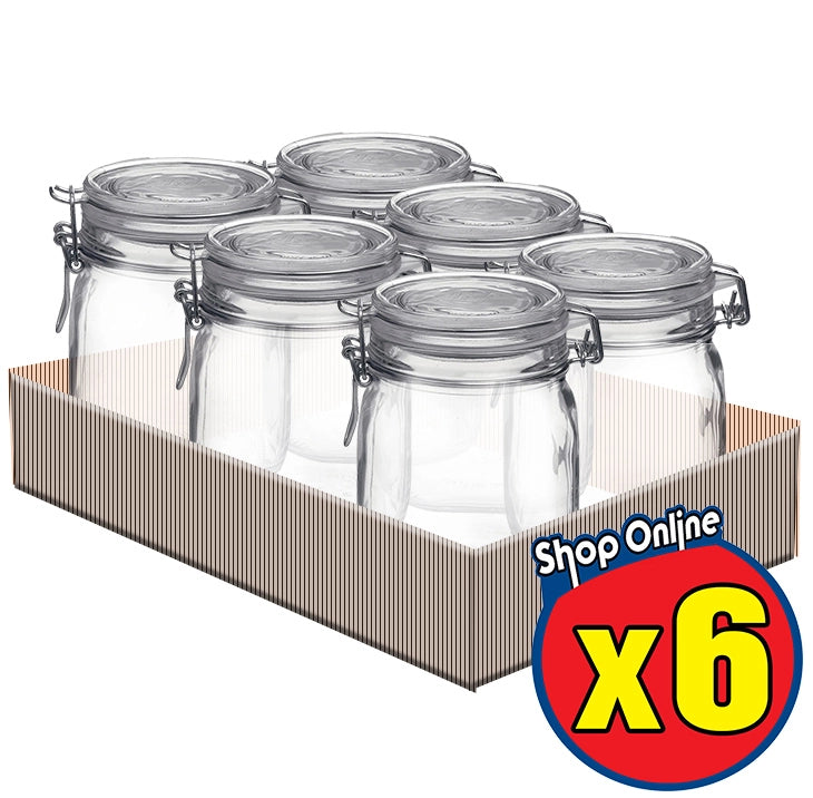 6 PZ FIDO VASO BARATTOLO ERMETICO 750 CC
