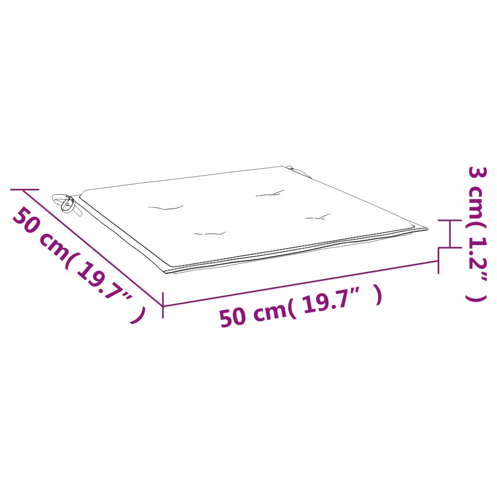 Cuscini per Sedia 4 pz Crema 50x50x4 cm in Tessuto Oxford 314042