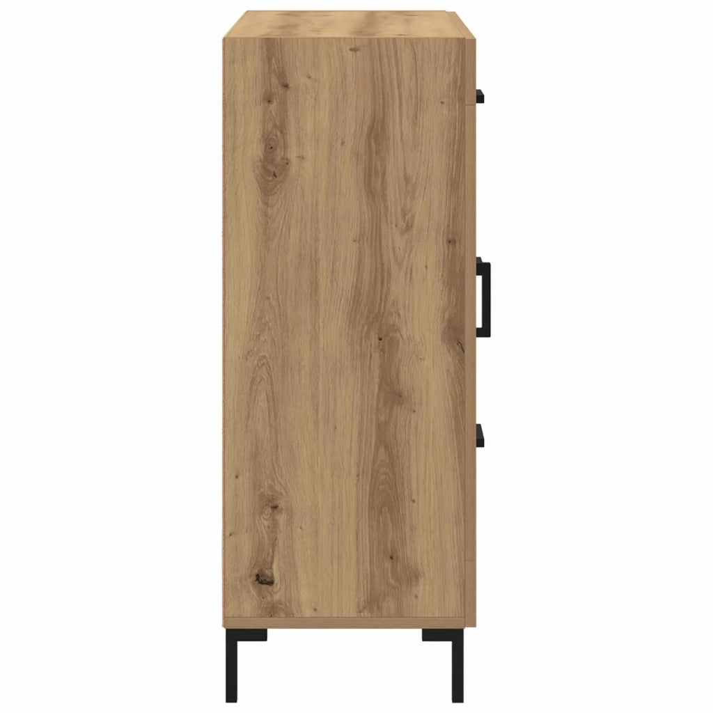 Credenza | Madia | Buffet da pranzo | Armadio da pranzo rovere artigianale 69.5 x 34 x 90 cm Legno multistrato