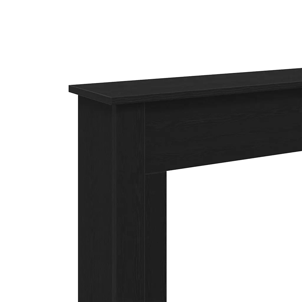 Cornice per Camino Rovere Nero 75x20x87,5 cm in Truciolato 865983