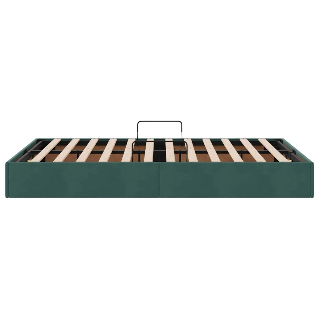 Letto ottomano Verde Scuro 120 x 200 cm Velluto 3442877