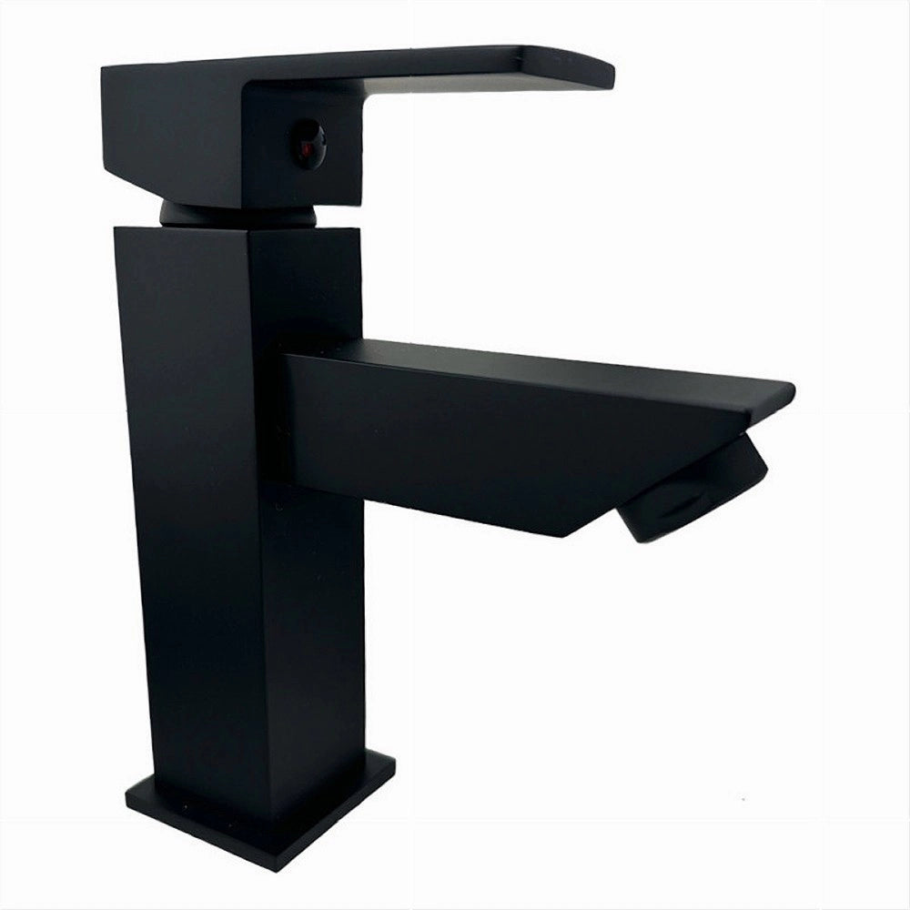 Trade Shop - Rubinetto Per Bagno Ultra Moderno Miscelatore Orientabile Lavabo Nero Opaco 87207 -